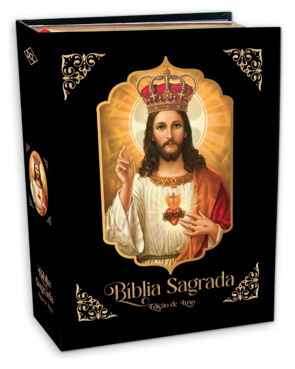 Bíblia Sagrada Católica com Imagens - Edição Luxo Capa