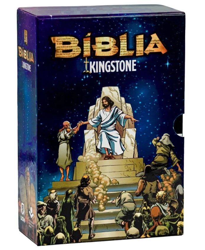 Essa é a Bíblia em Quadrinhos Kingstone com 6 volumes