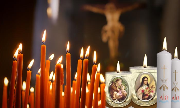 Acender vela para Deus, Jesus, Santo de devoção, Anjo da Guarda e almas dos que já morreram