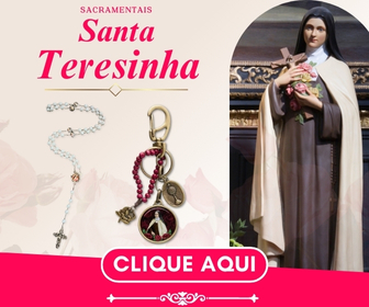 Banner dos sacramentais de Santa Teresinha das Rosas