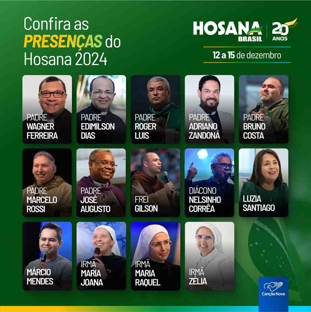 Programação do Hosana Brasil 2024 em comemoração aos 20 anos