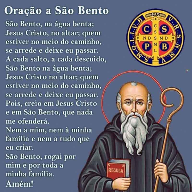 Como rezar a oração São Bento água benta Jesus Cristo no altar