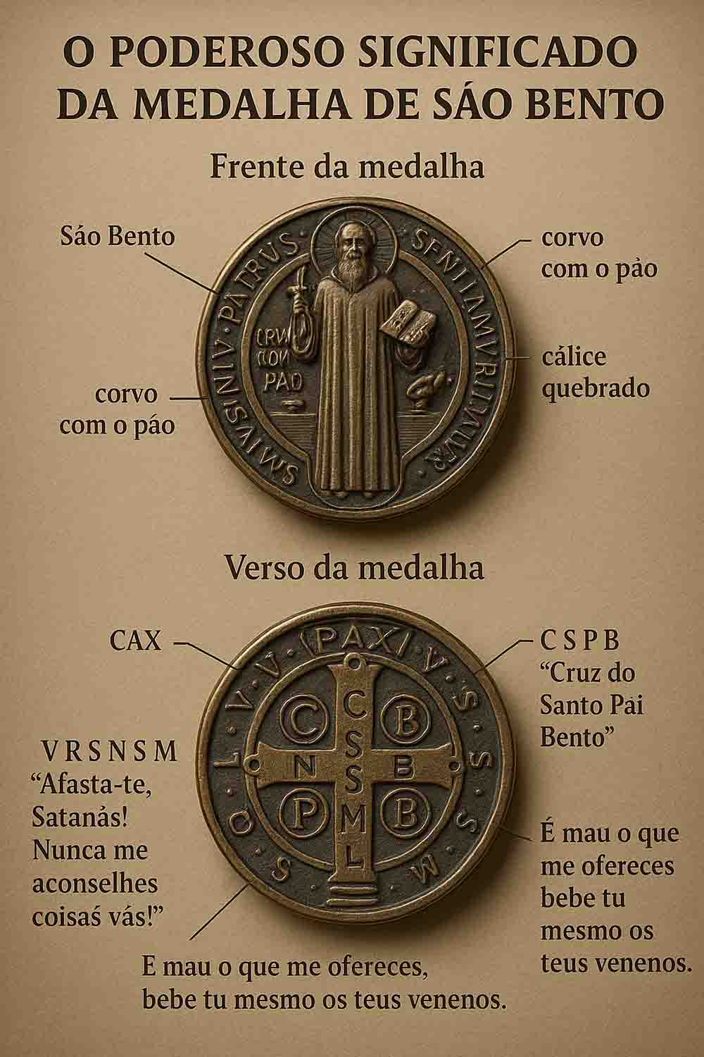 O Poderoso Significado da Medalha de São São Bento e Como Usa-la da Maneira Correta