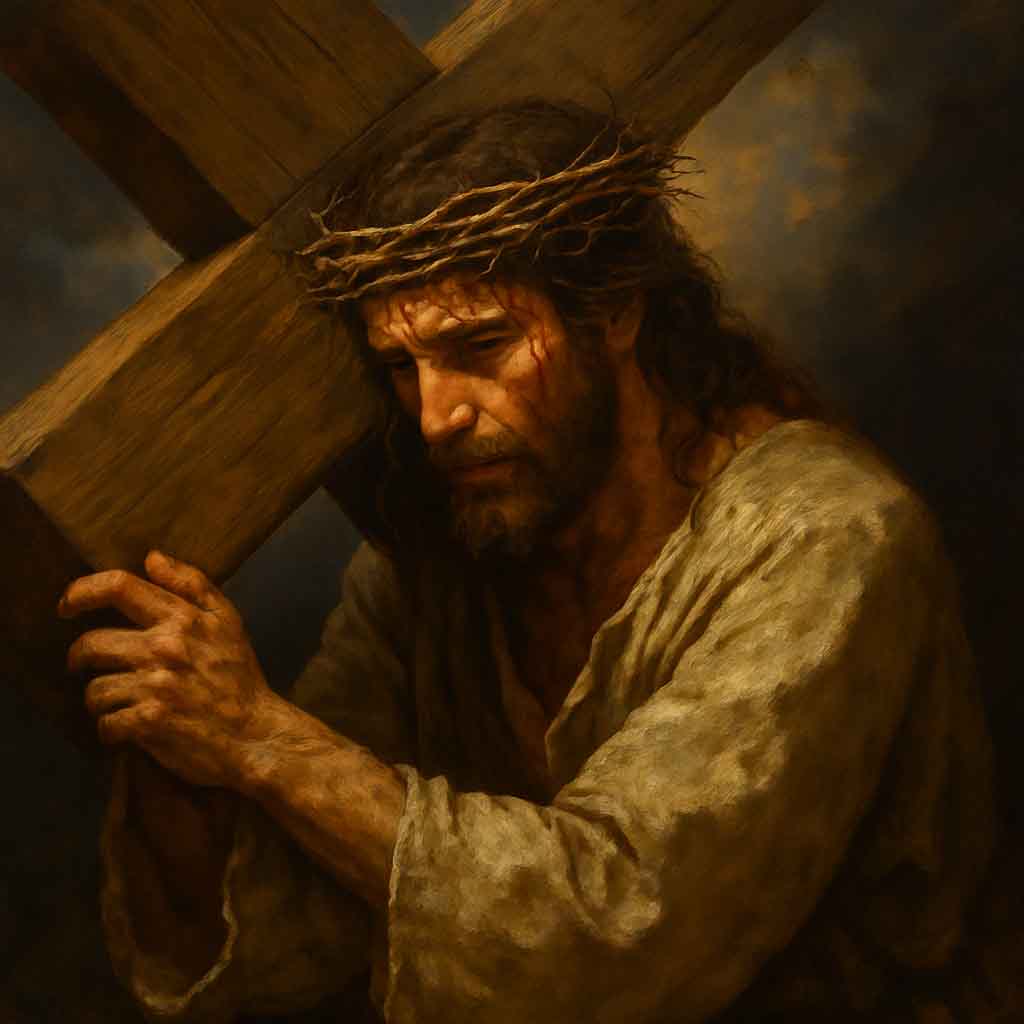 Uma reflexão para os jovens católicos sobre a imagem de Jesus Carregando a Cruz, qual significado, o que Jesus quis dizer