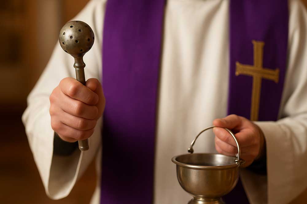 Quem pode usar o Aspersório de Água Benta segundo o Catecismo da Igreja Católica Entenda o significado do aspersório de água benta, seu valor espiritual e como a Igreja Católica o utiliza em bênçãos e ritos.
