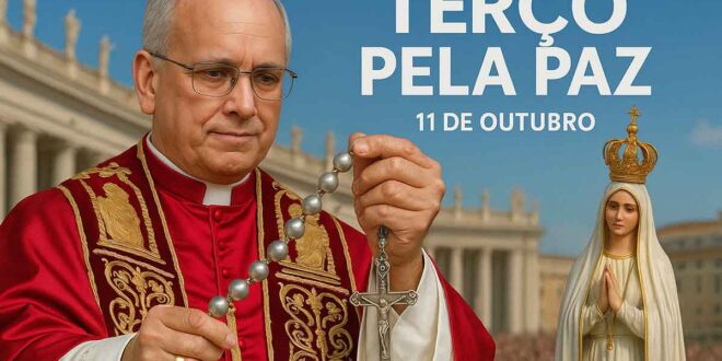 O Papa Leão XIV convocou os fiéis a rezarem o Terço pela Paz em outubro, com destaque para a vigília de 11 de outubro na Praça São Pedro.
