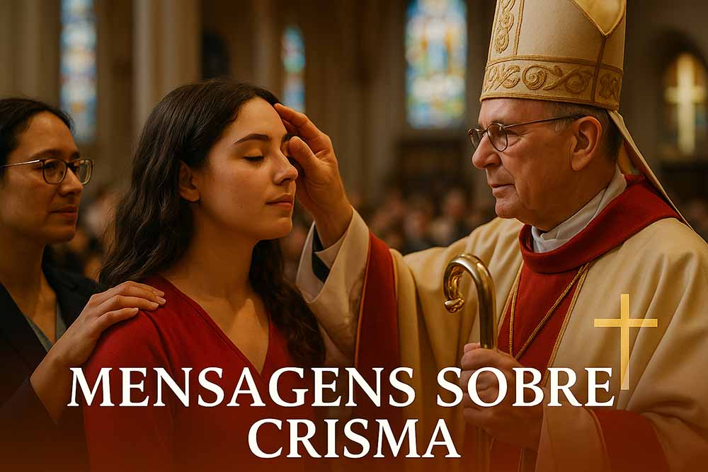 As mais belas mensagens sobre Crisma — bíblicas, devocionais e inspiradoras — para afilhado, afilhada, agradecimento, parabenização e retiro.
