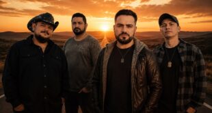 Integrantes da banda Rosa de Saron durante divulgação do álbum Rua dos Regressos
