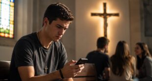 Jovem católico refletindo sobre falsos amigos e más companhias segundo a Bíblia